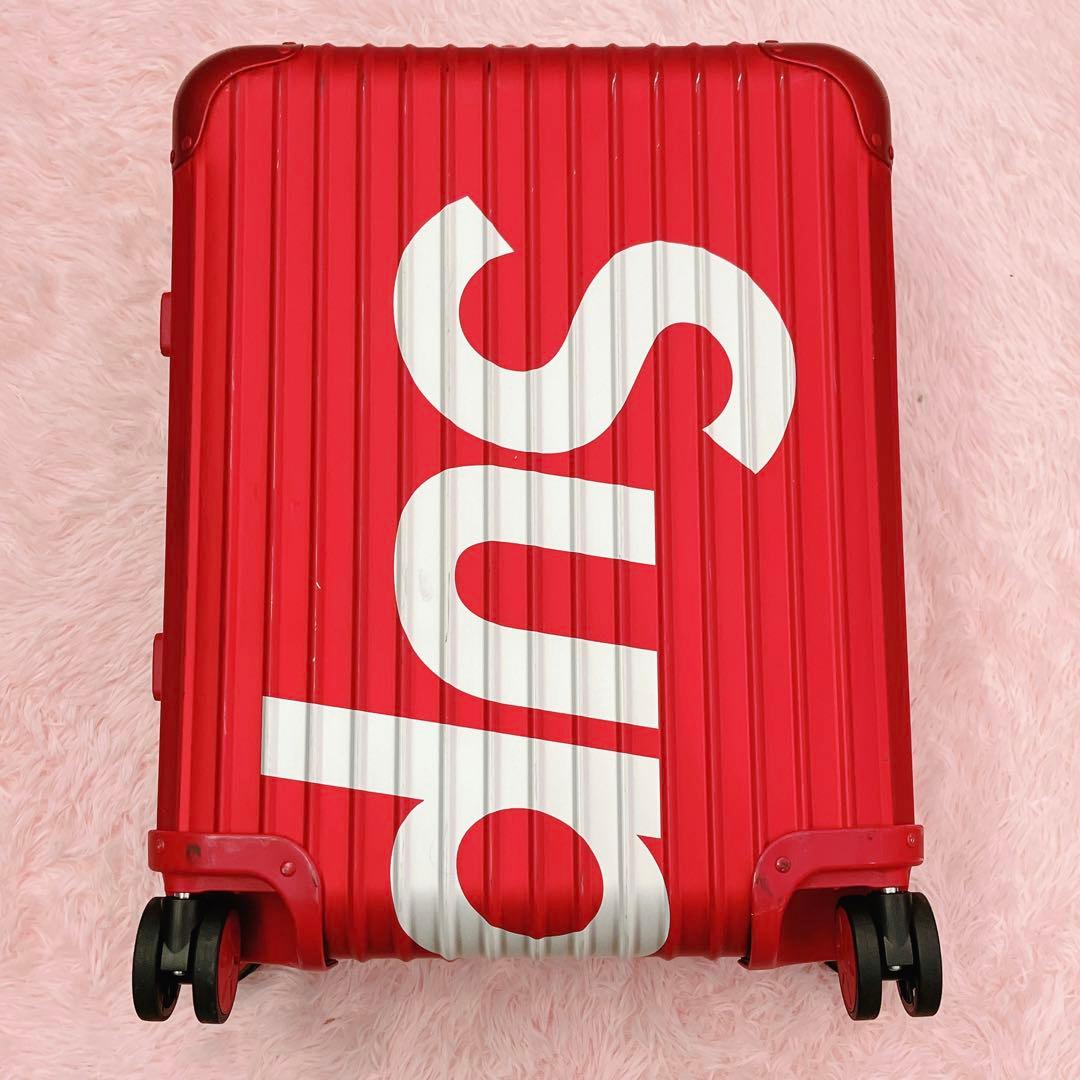 supreme RIMOWA コラボ キャリーケース 45L レッド ☆大人気話題コラボ☆入手困難☆ 45L シュプリーム スーツケース